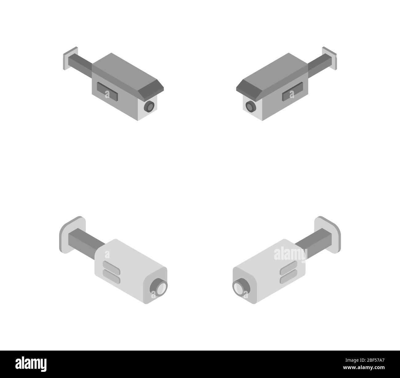 surveillance camera icon illustrated in vector on white background Stock Vector