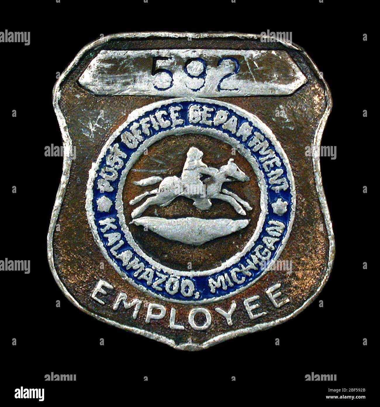 Leather Back Belt Clip US New York Police Badge Holder Necklace Chaining