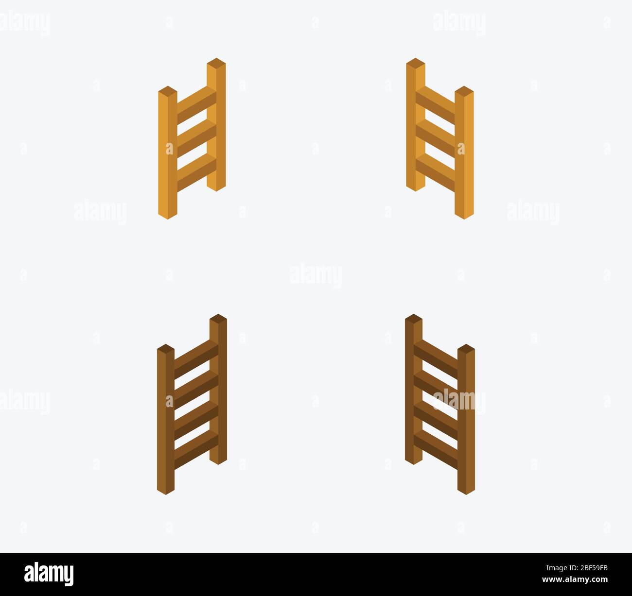 ladder icon illustrated in vector on white background Stock Vector