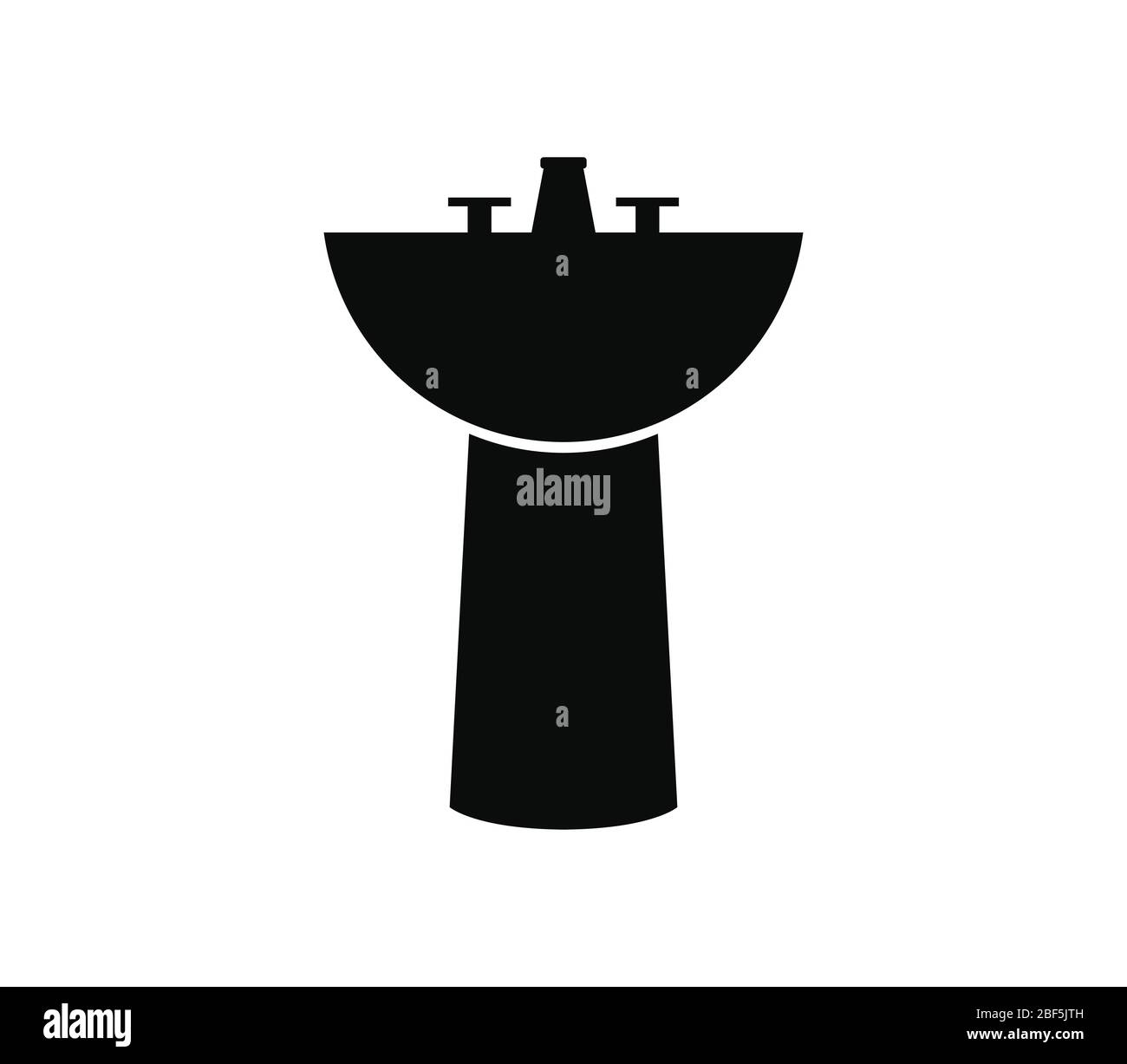 sink icon illustrated in vector on white background Stock Vector Image ...