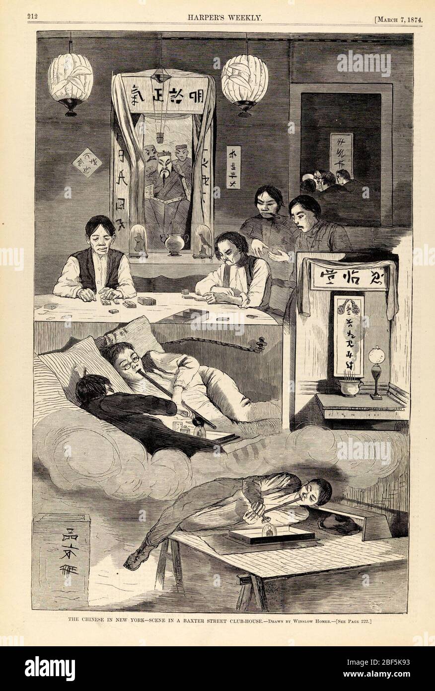 The Chinese in New York Scene in a Baxter Street ClubHouse.