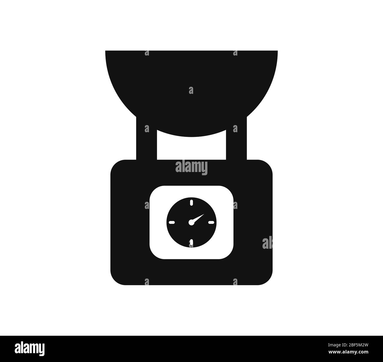 kitchen scale icon illustrated in vector on white background Stock