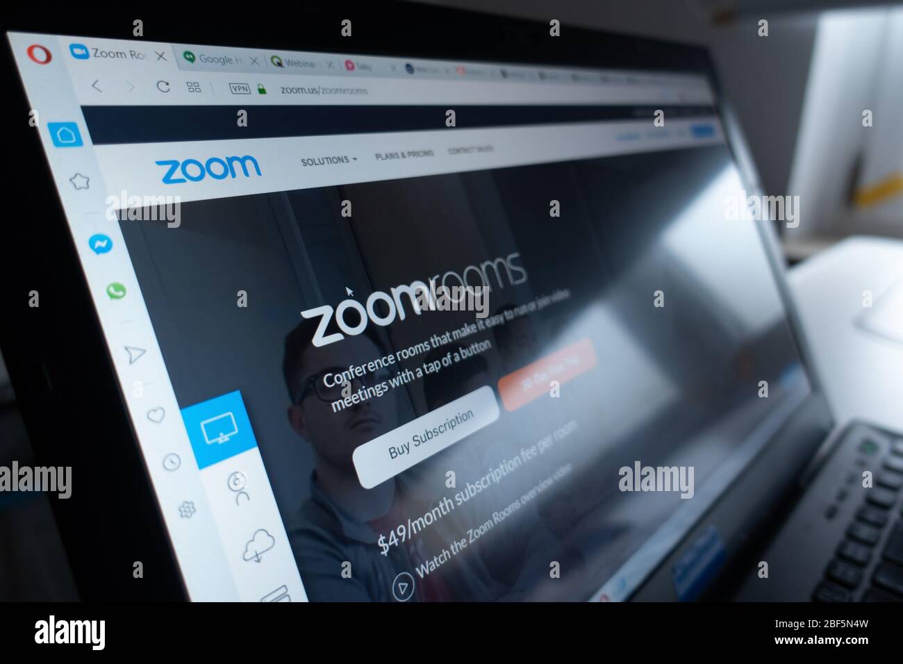 Berlin Germany April 13 2020 Zoom Us Website Zoom Video Communications Inc Is An American Remote Conferencing Services Company Stock Photo Alamy