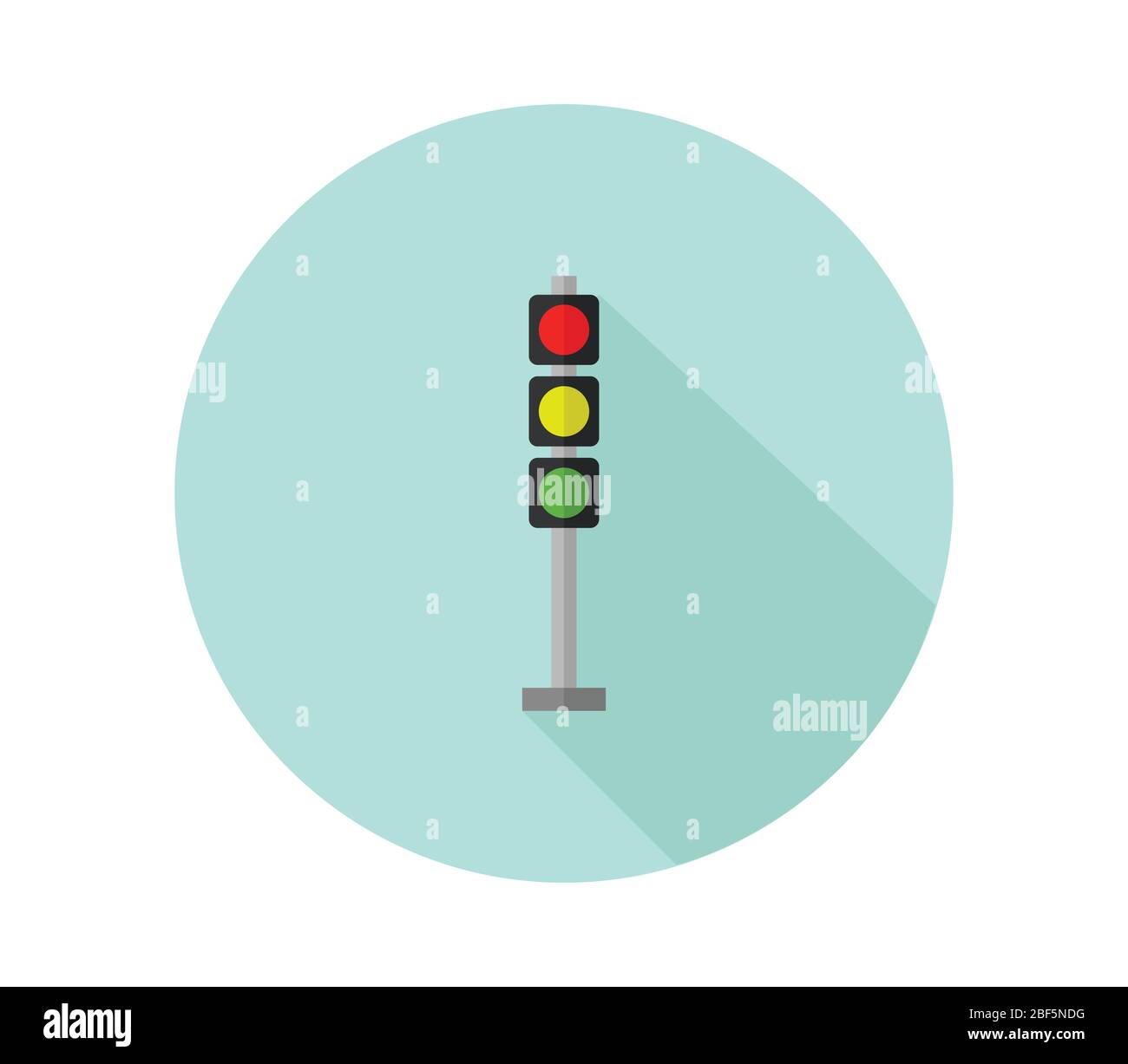 traffic light icon illustrated in vector on white background Stock Vector