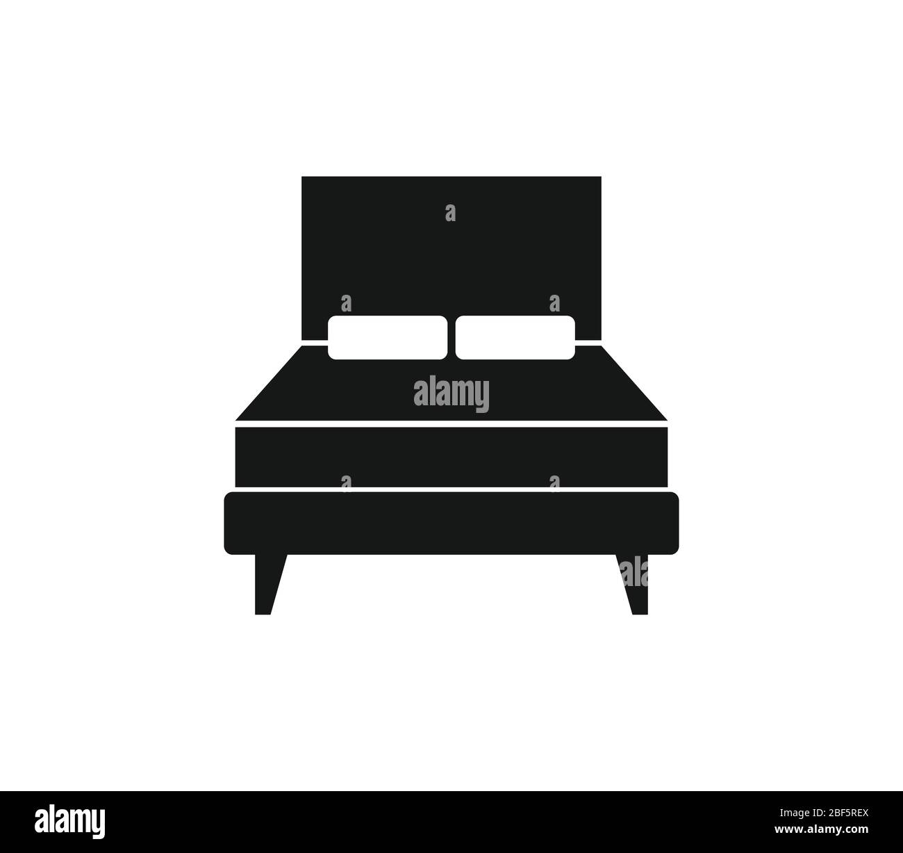 bed icon illustrated in vector on white background Stock Vector Image ...