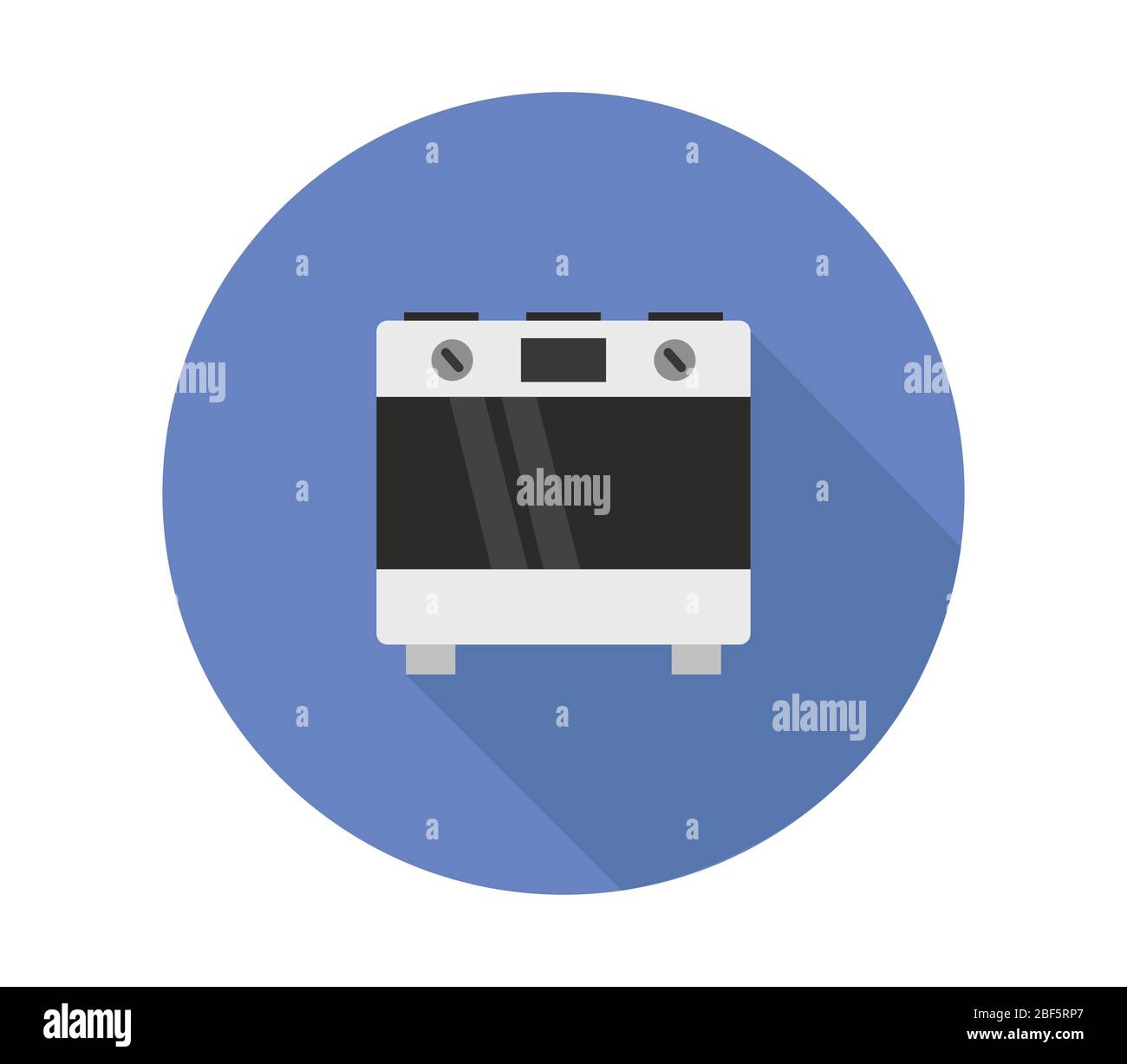 oven icon illustrated in vector on white background Stock Vector