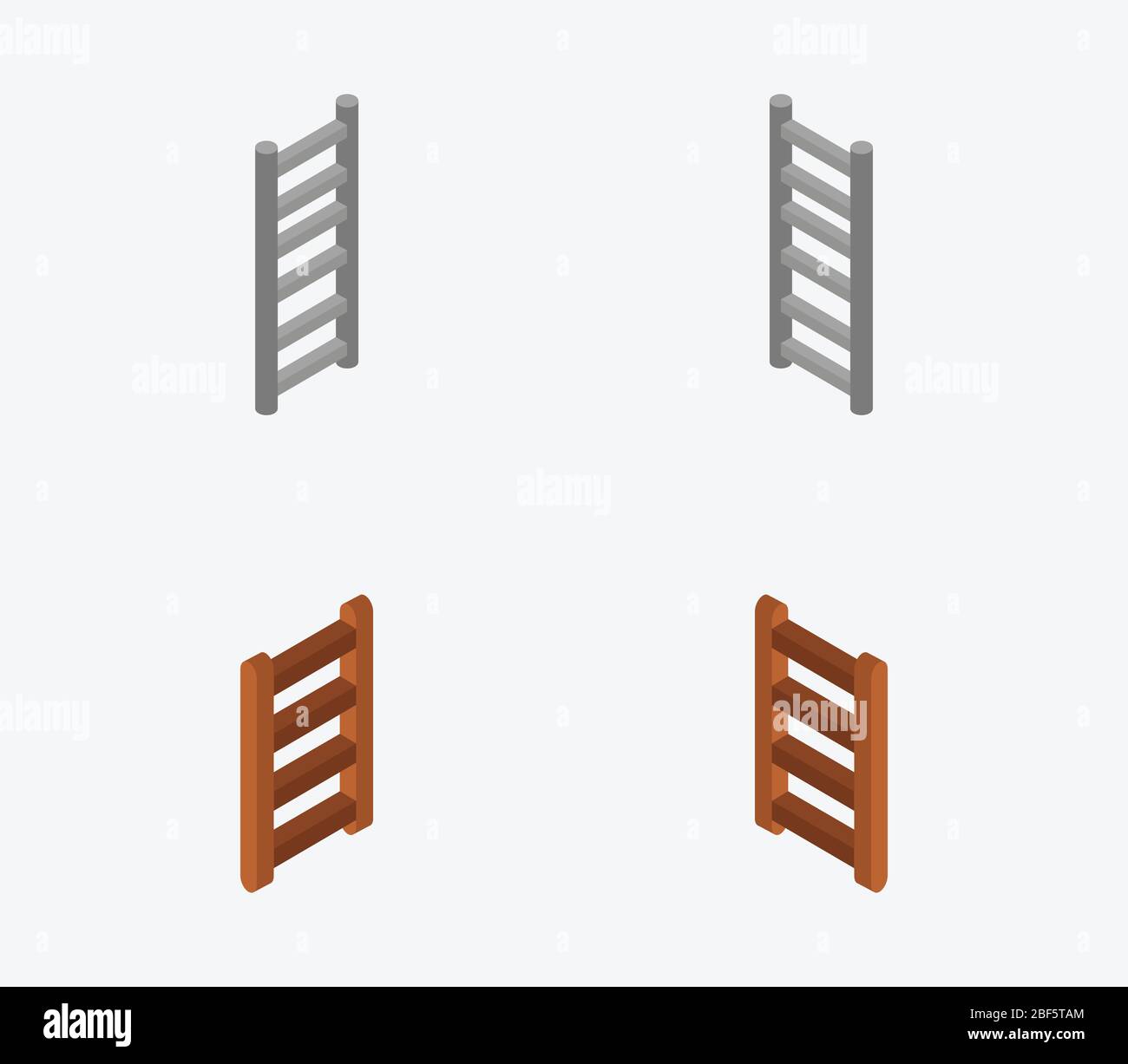 ladder icon illustrated in vector on white background Stock Vector
