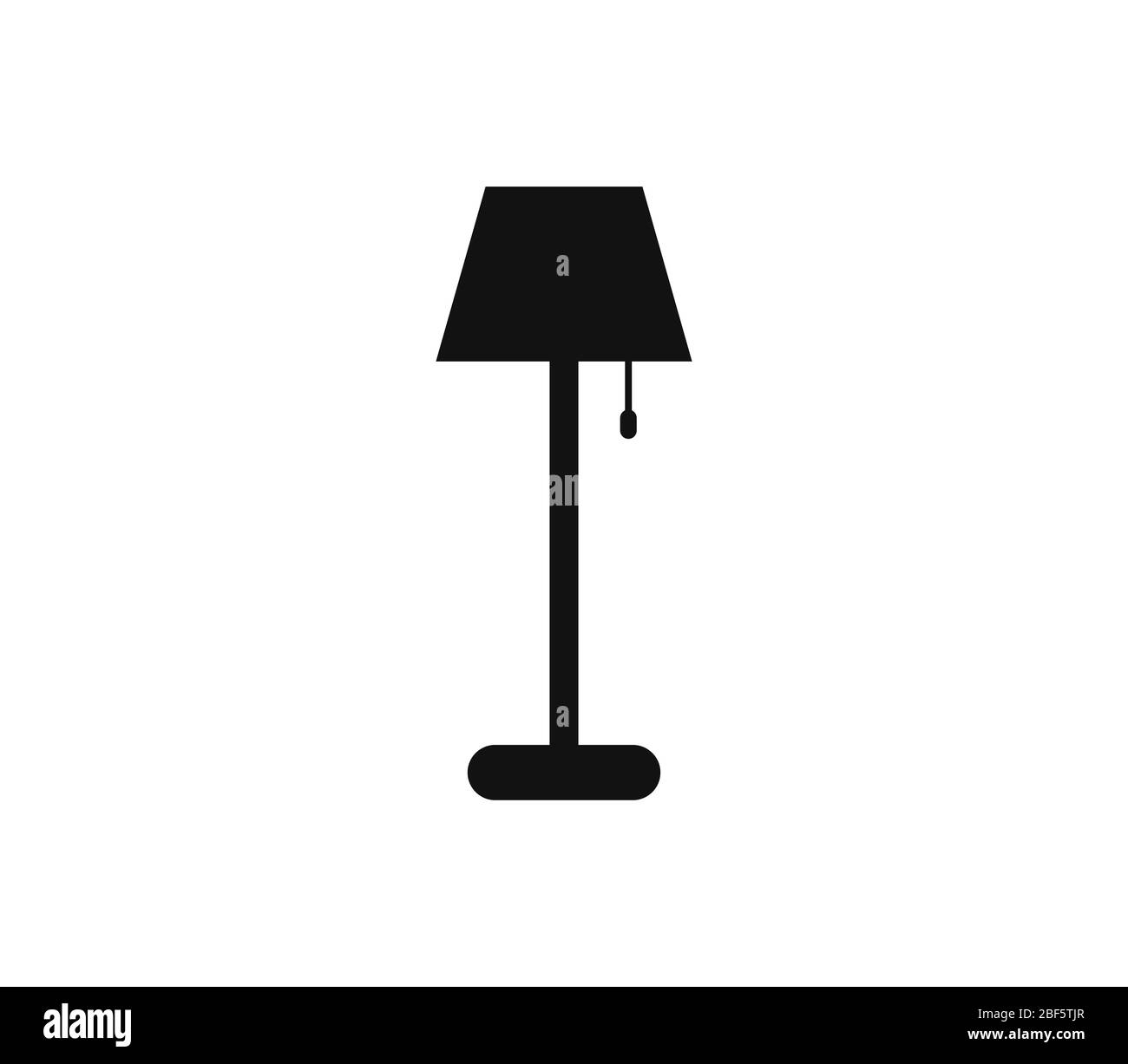 floor lamp icon illustrated in vector on white background Stock Vector