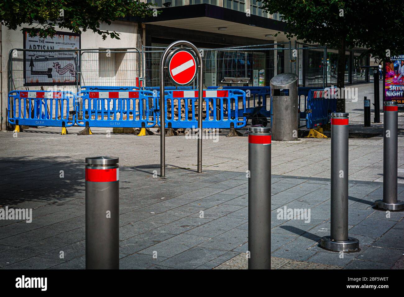 Street furniture, red line Stock Photo