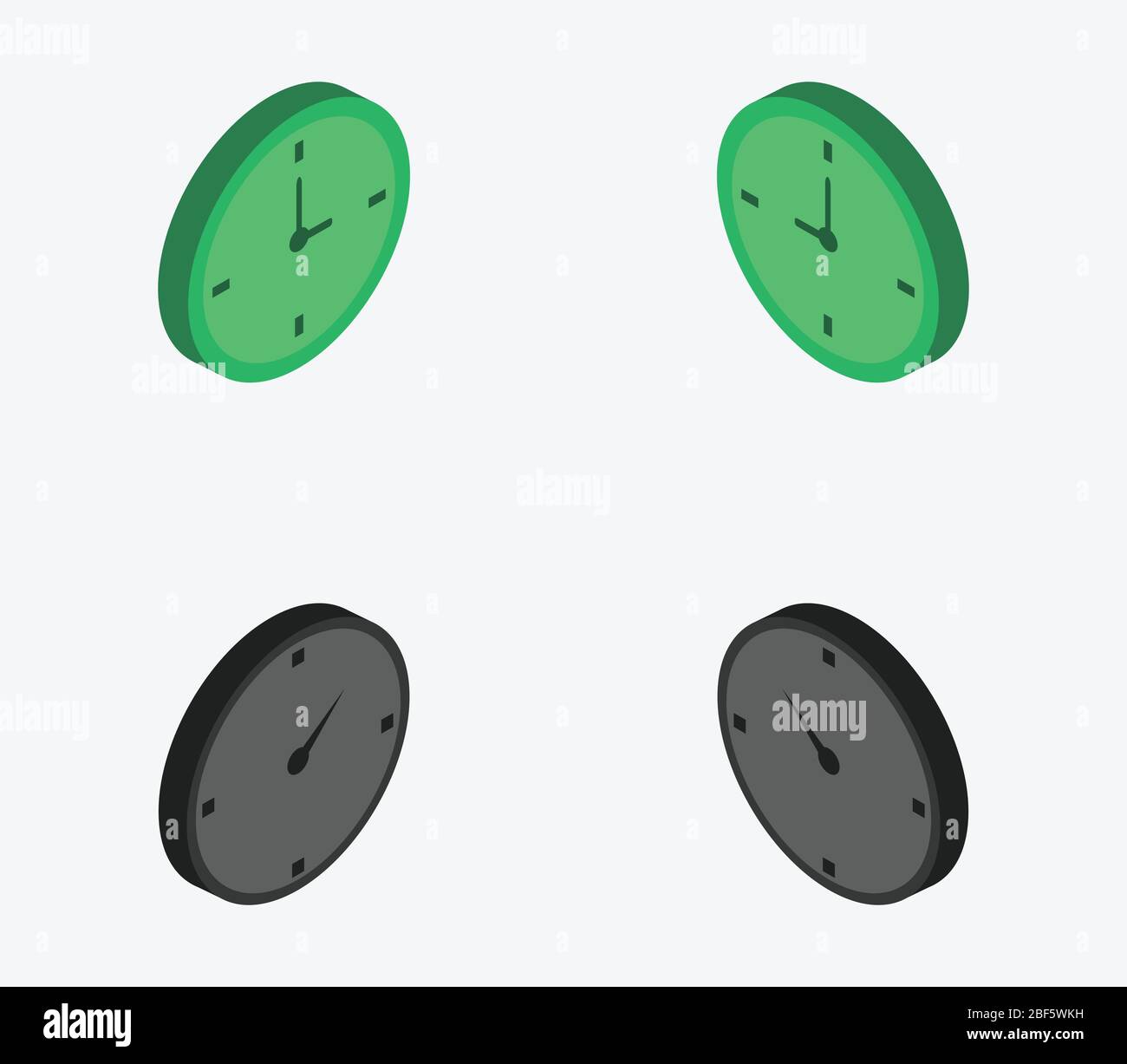 clock icon illustrated in vector on white background Stock Vector Image ...