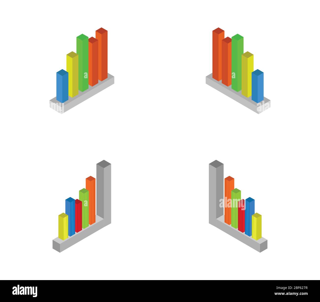 bar chart icon illustrated in vector on white background Stock Vector ...