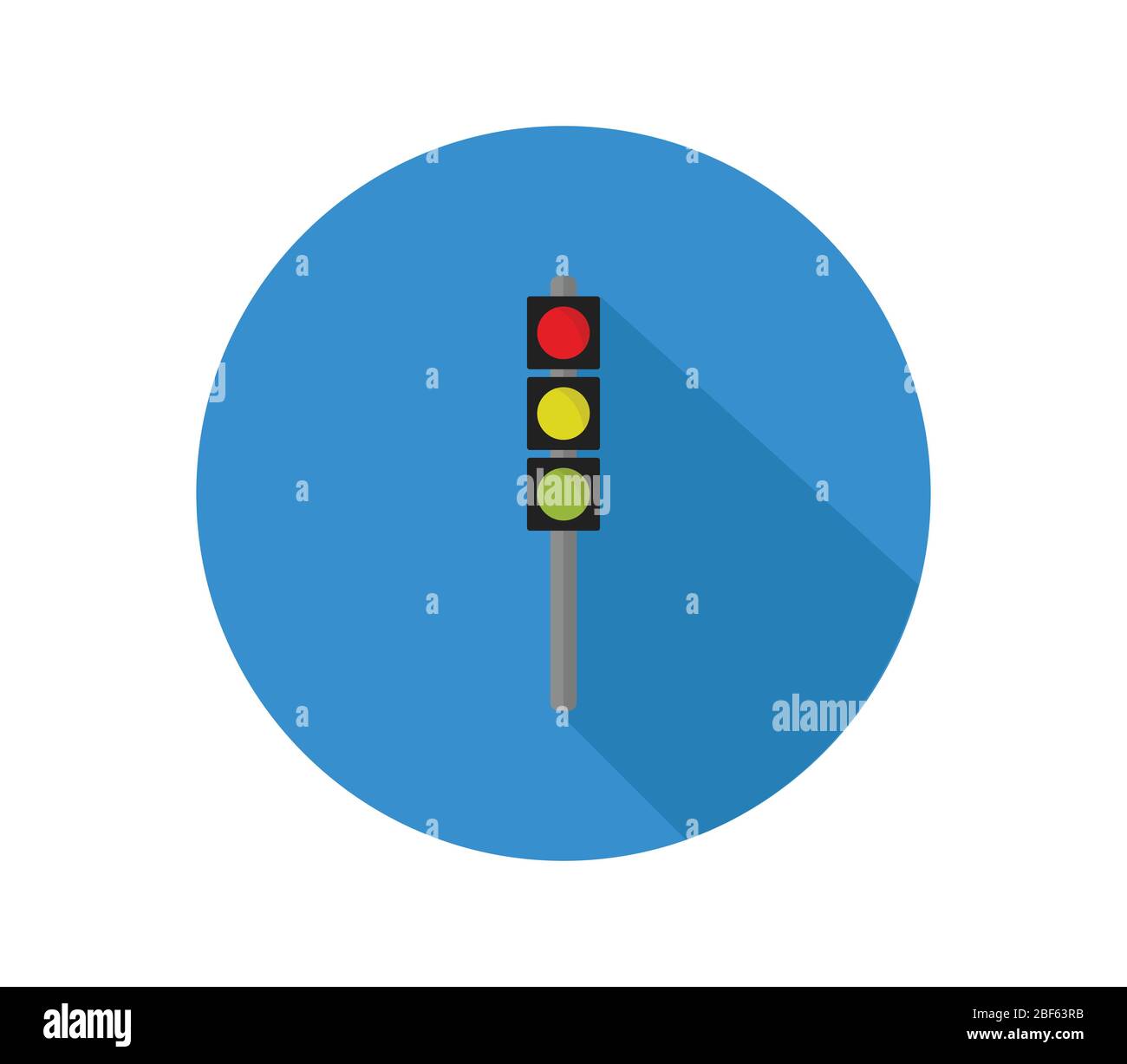 traffic light icon illustrated in vector on white background Stock Vector
