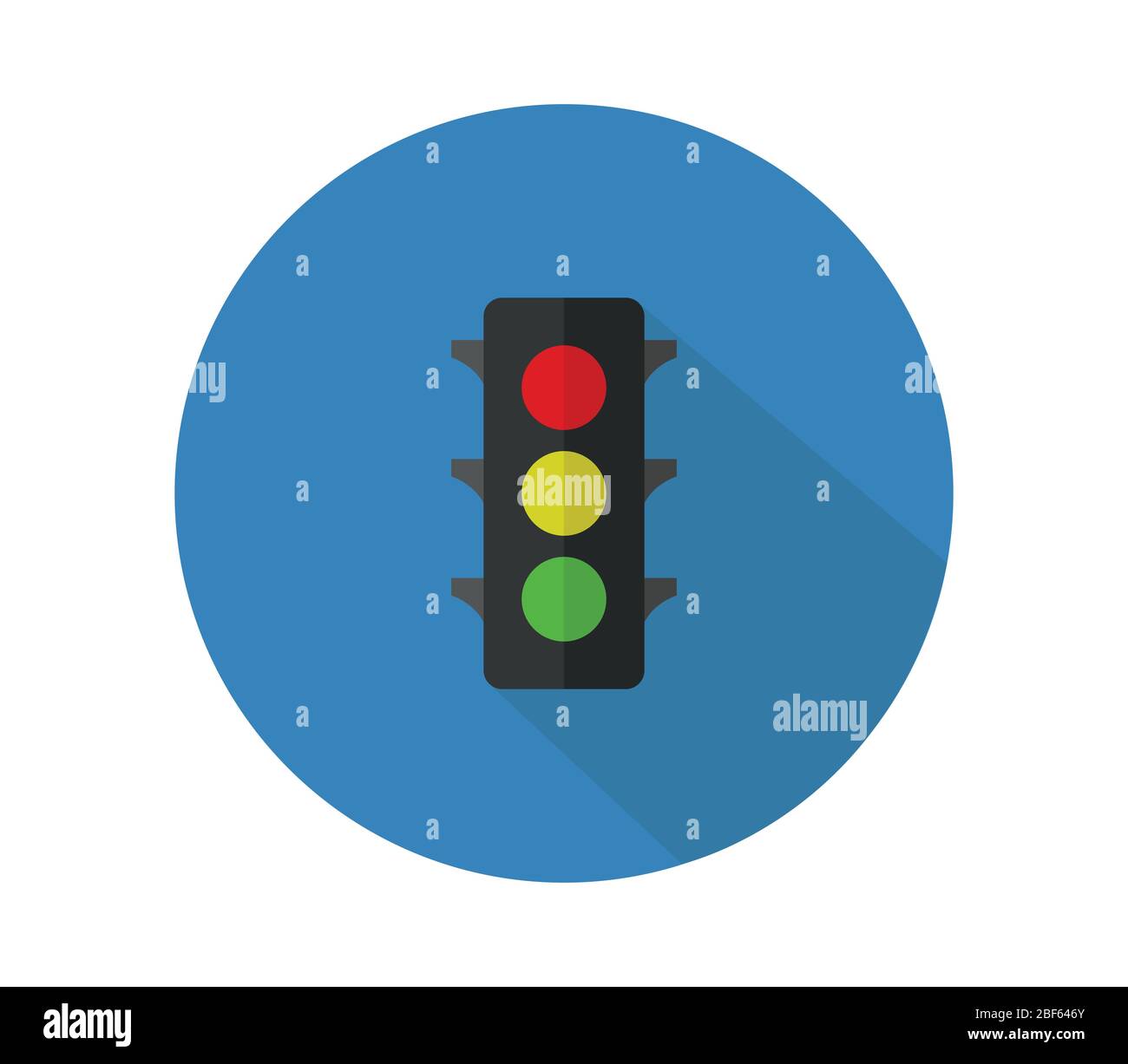traffic light icon illustrated in vector on white background Stock Vector