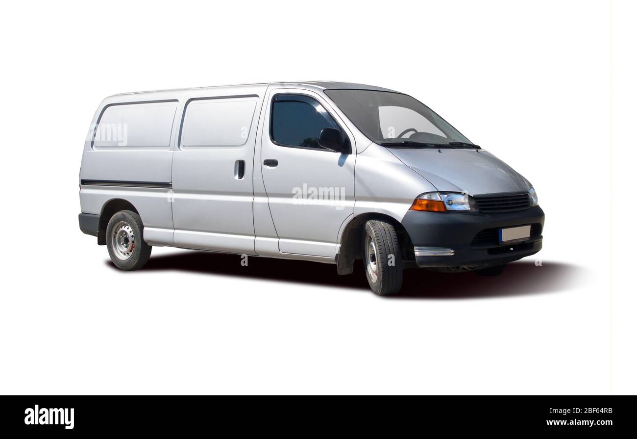 Japanese Silver van side view isolated on white Stock Photo