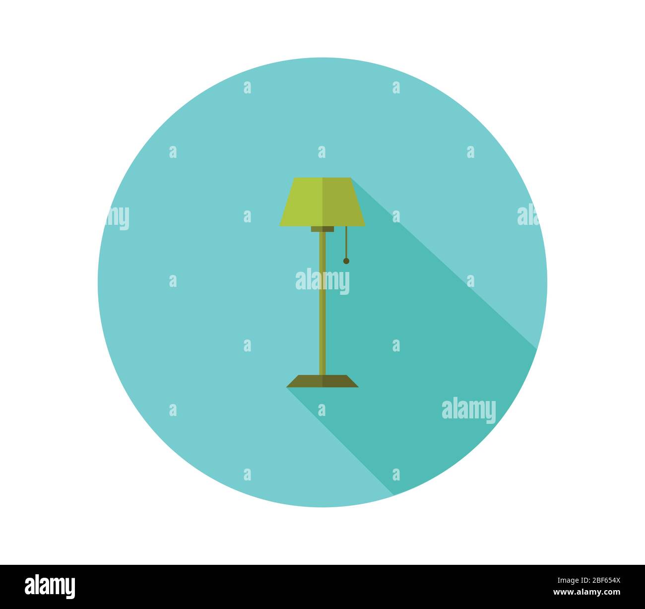 floor lamp icon illustrated in vector on white background Stock Vector