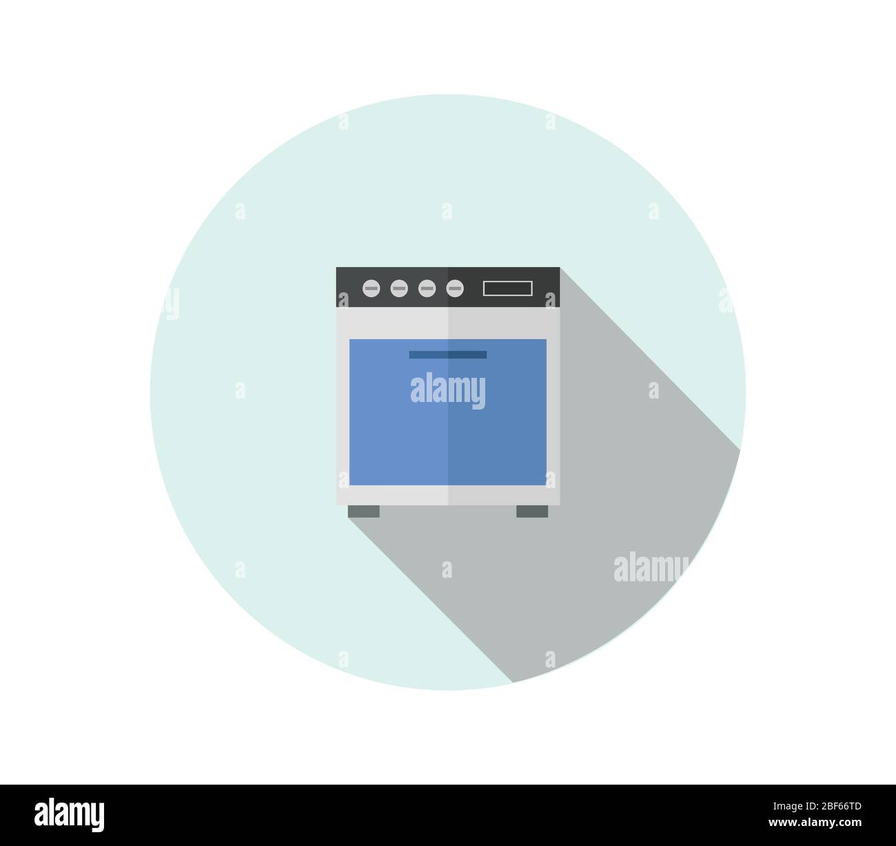 oven icon illustrated in vector on white background Stock Vector