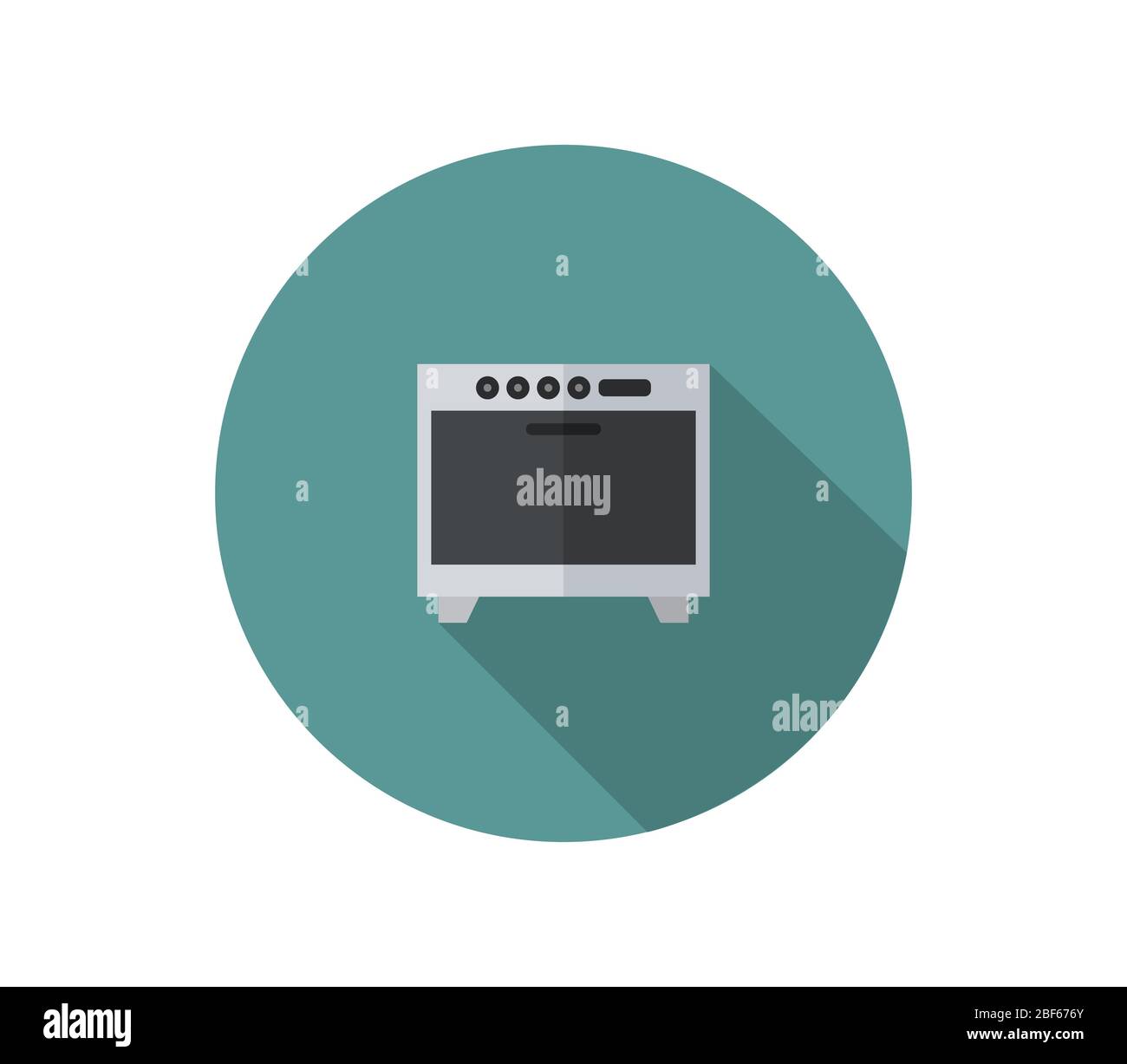oven icon illustrated in vector on white background Stock Vector