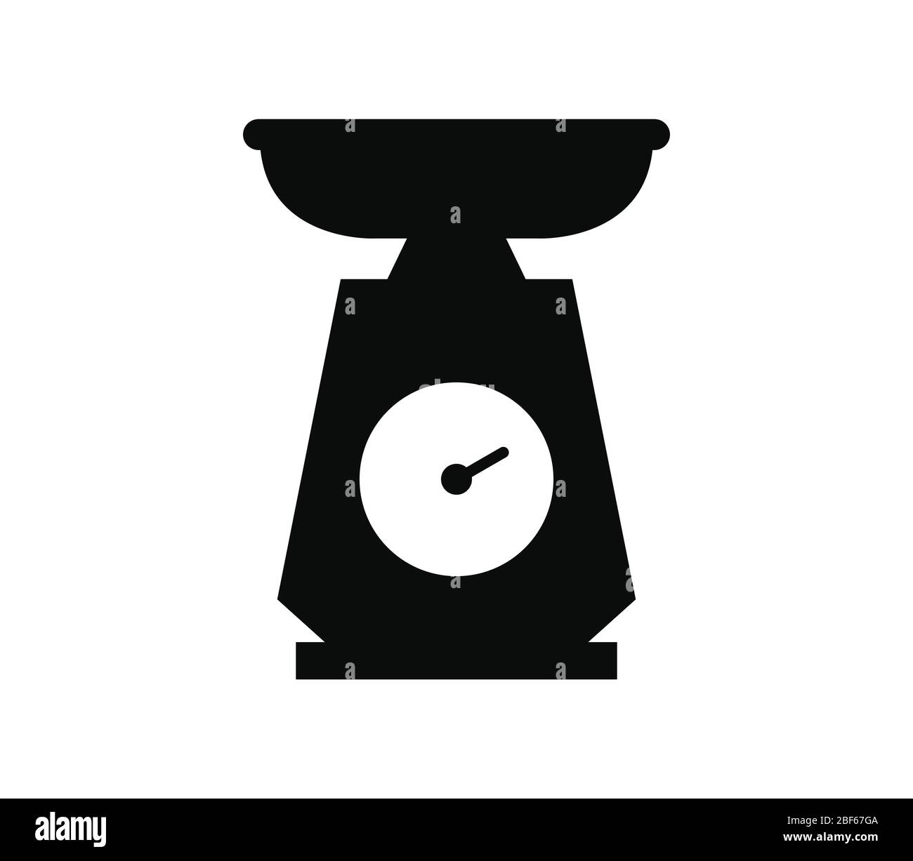 kitchen scale icon illustrated in vector on white background Stock