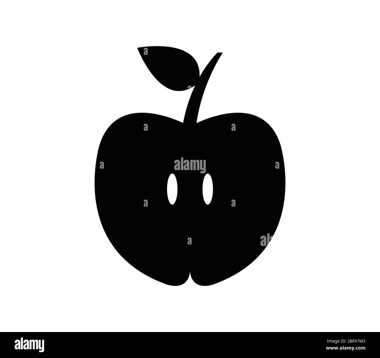 Red apple shape icon Black and White Stock Photos & Images - Alamy