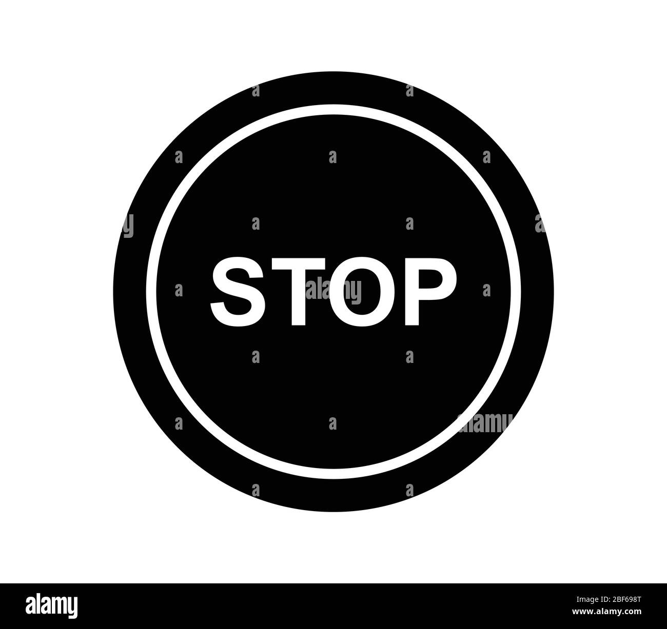 stop icon illustrated in vector on white background Stock Vector Image ...