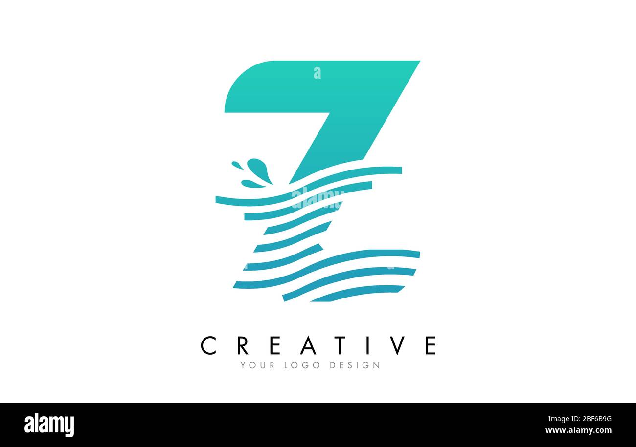 Water wave logo letters vector and water wave symbol icon hi-res stock ...