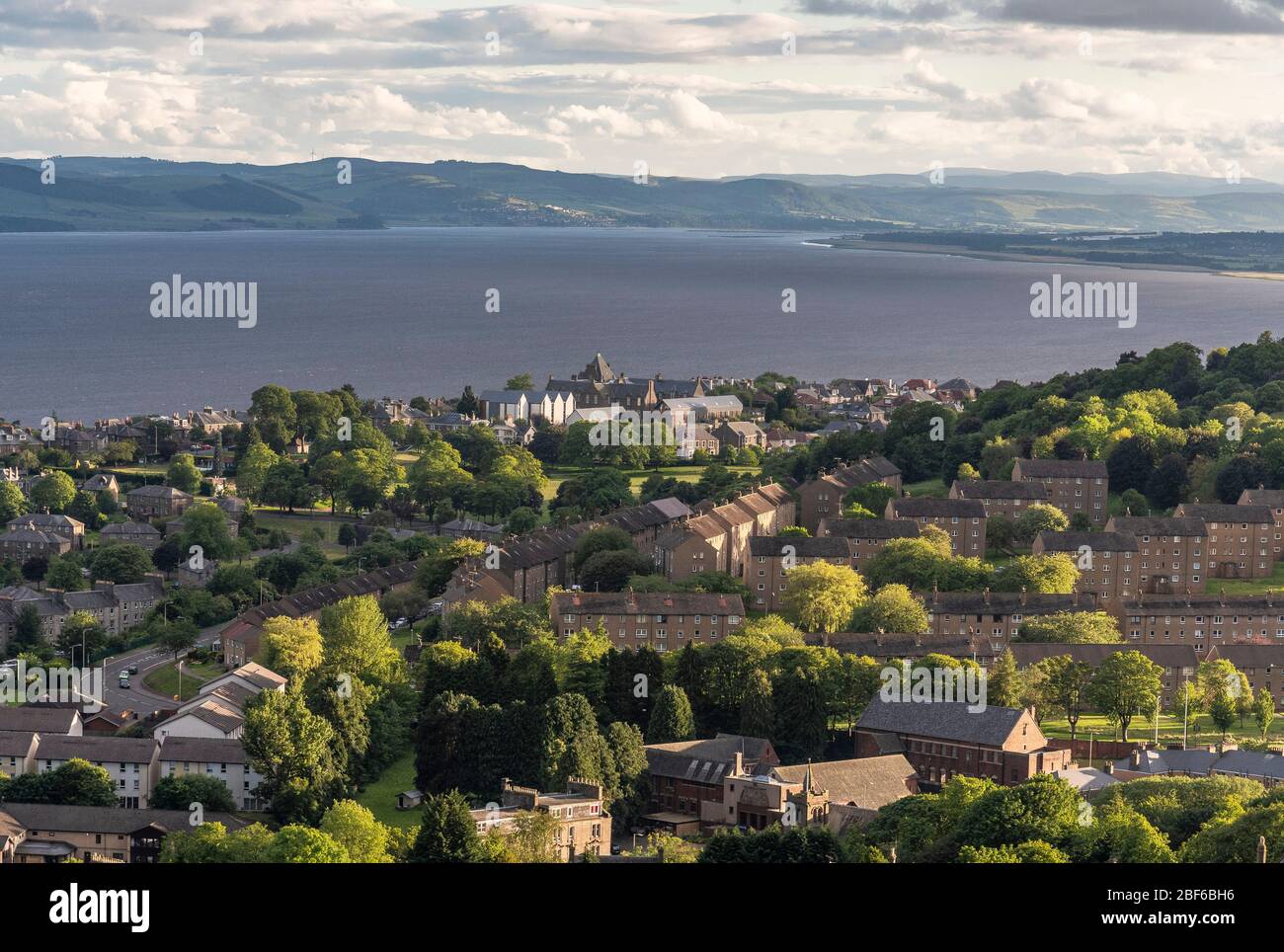 view from observatory of Dundee city Stock Photo