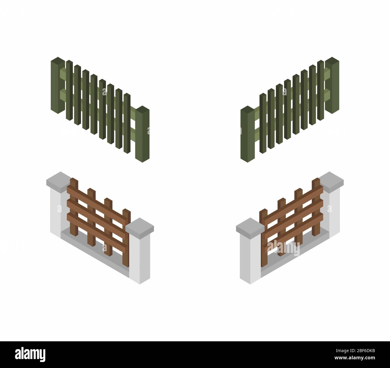 fence icon illustrated in vector on white background Stock Vector