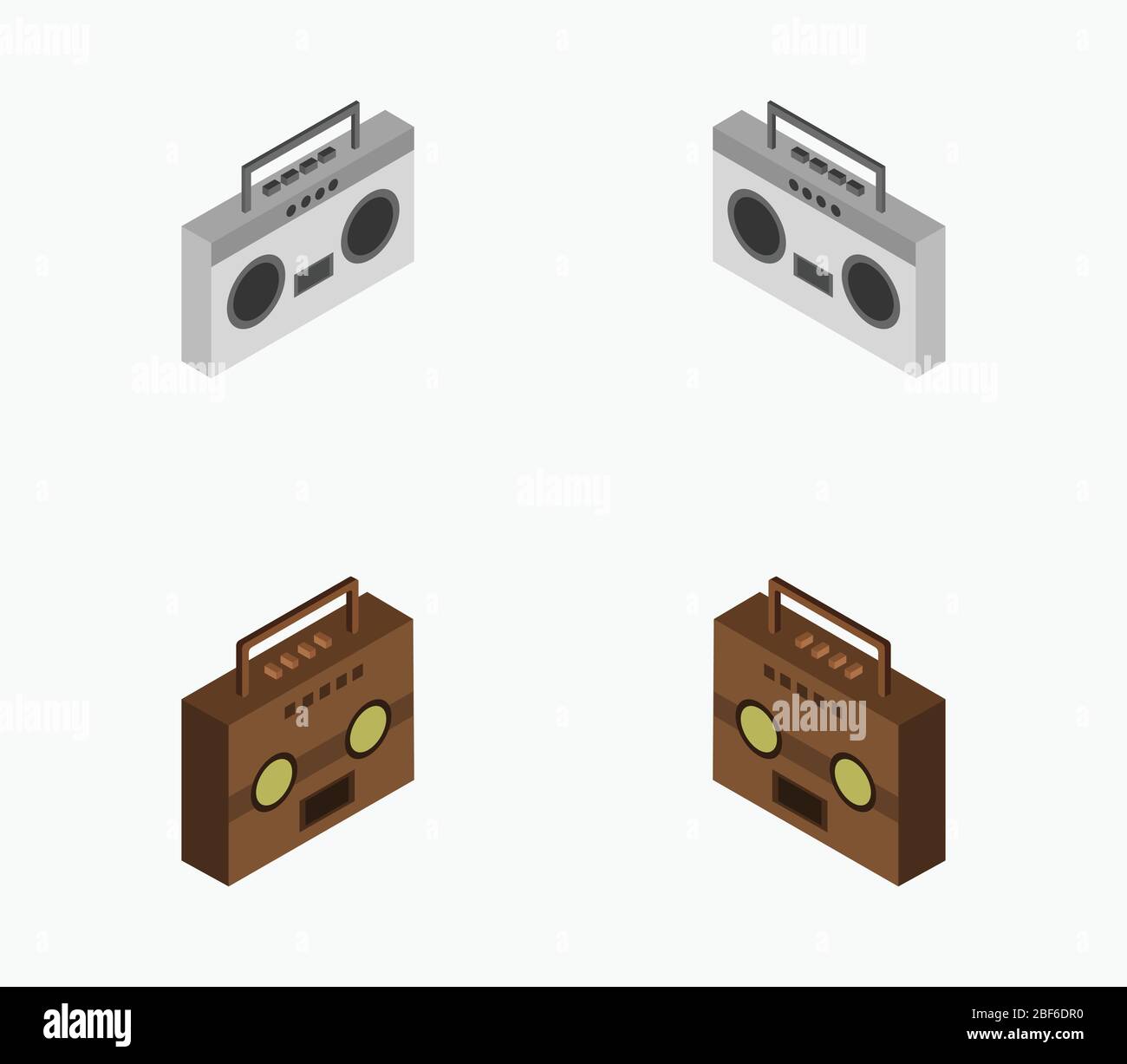 isometric stereo icon illustrated in vector on white background Stock Vector