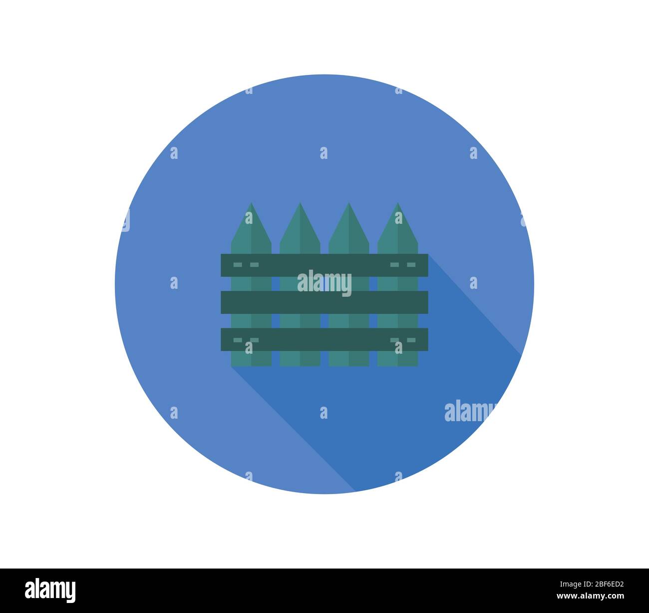 fence icon illustrated in vector on white background Stock Vector