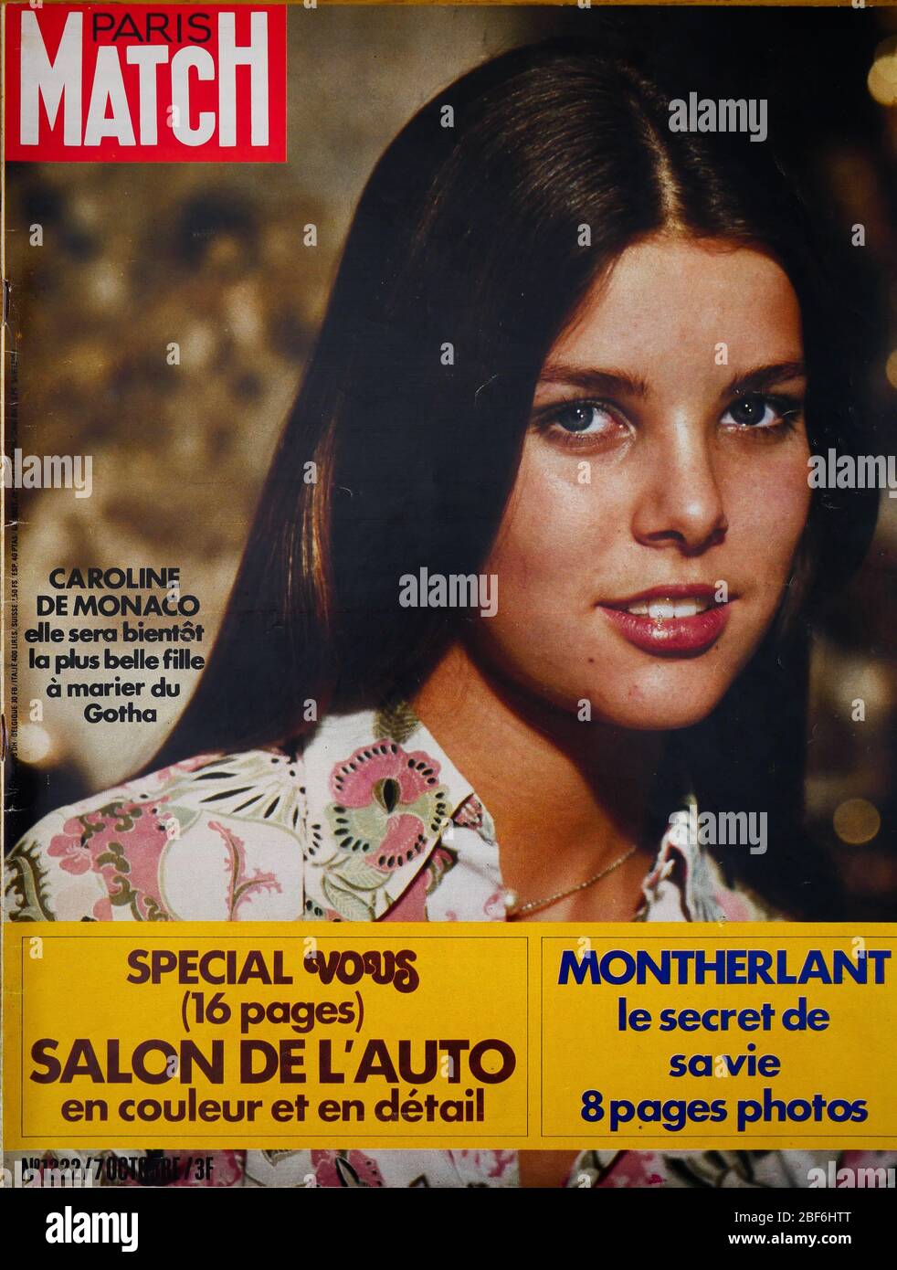 Frontpage of French news and people magazine Paris-Match, n° 1222, Princess  Caroline of Monaco, 1972, France Stock Photo - Alamy