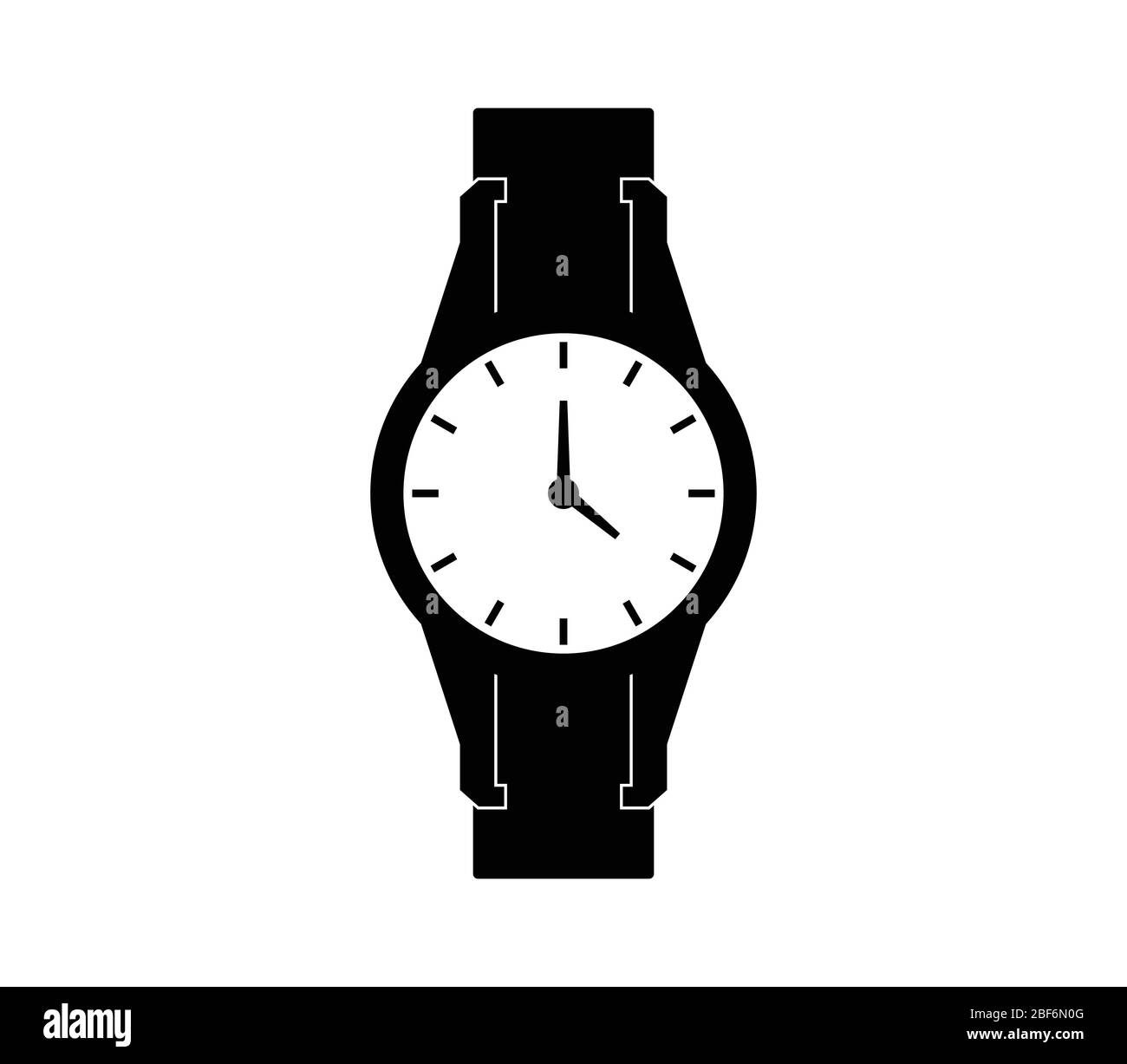 clock icon illustrated in vector on white background Stock Vector Image ...