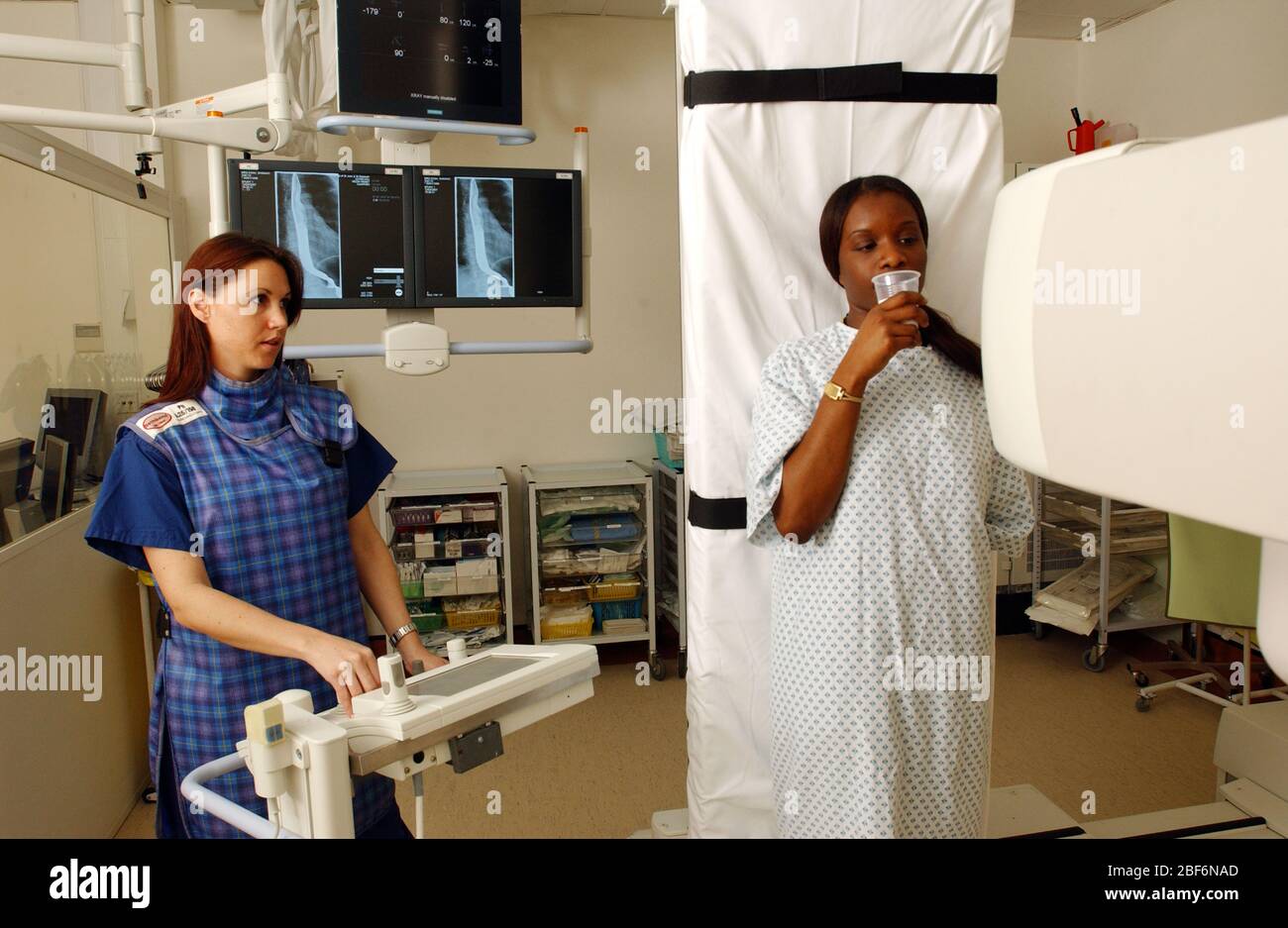 Barium meal, a procedure in which radiographs of the esophagus, stomach