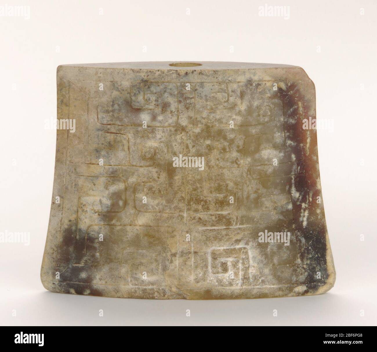 ; China; 4th-3rd century B.C.E.; Jade; H x W: 4.6 x 5.8 cm (1 13/16 x 2 5/16 in); Gift of Charles Lang Freer Stock Photo