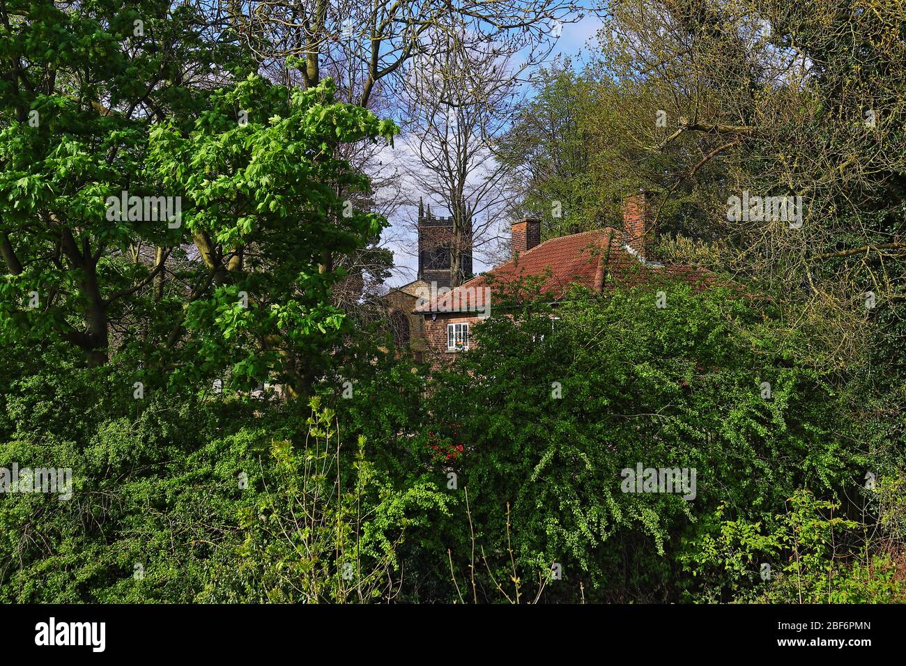 St Mary's Church and the rectory in Swillington,Leeds Stock Photo Alamy