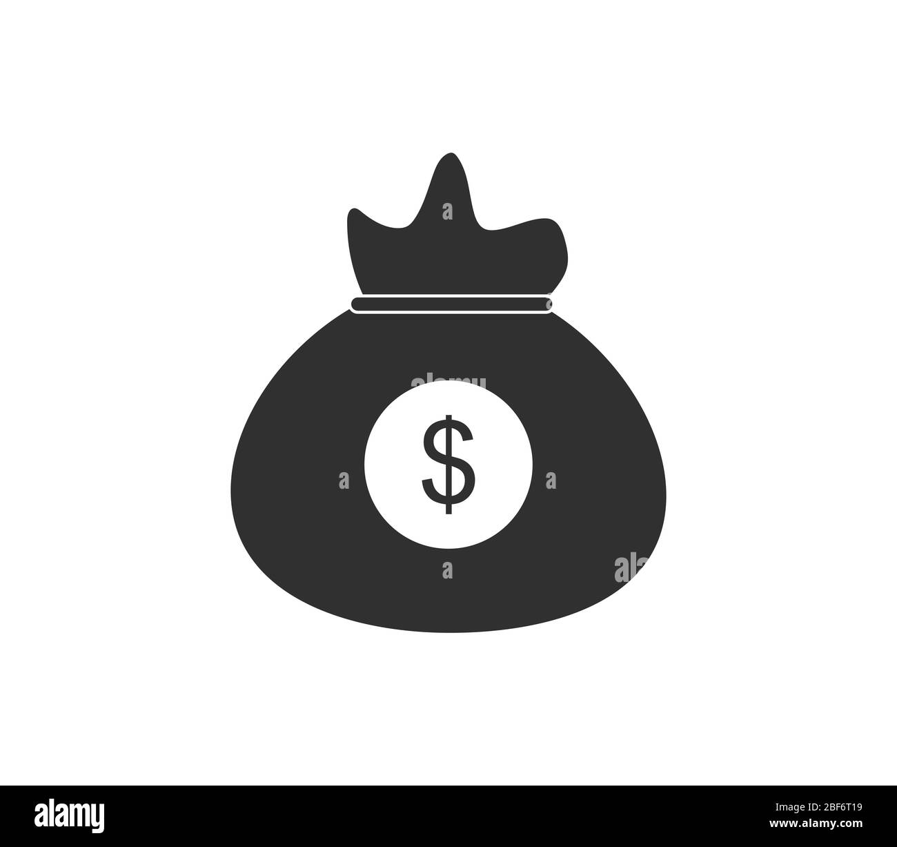money bag icon illustrated in vector on white background Stock Vector ...