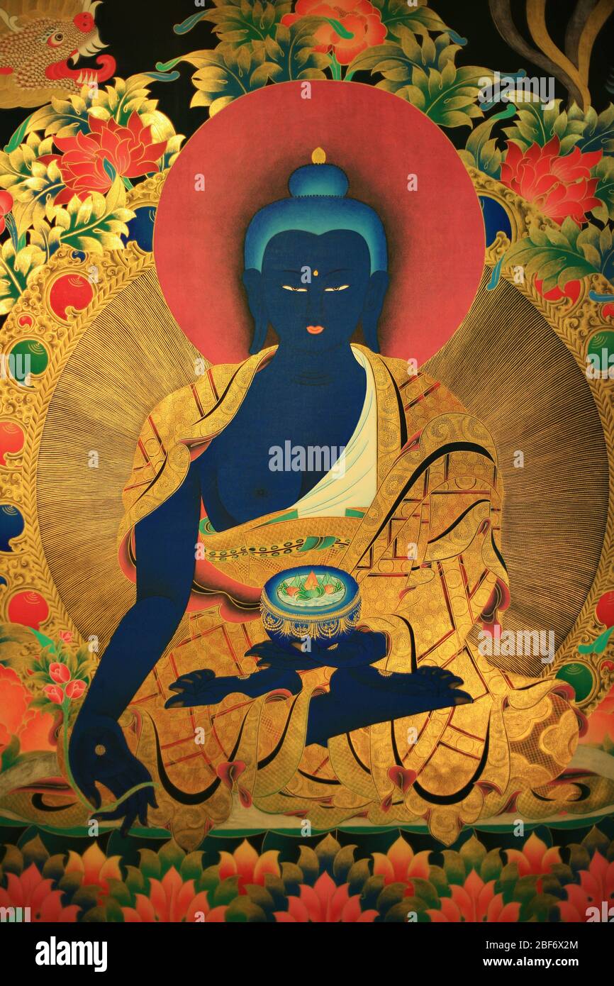 Thangka painting Kathmandu Nepal Stock Photo Alamy