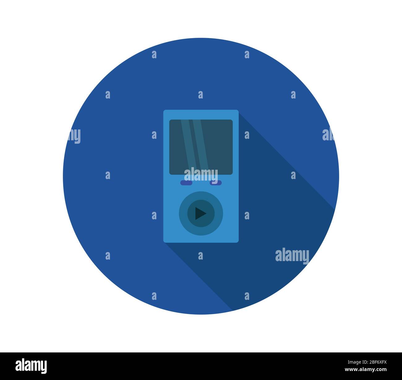 mp3 player icon illustrated in vector on white background Stock Vector