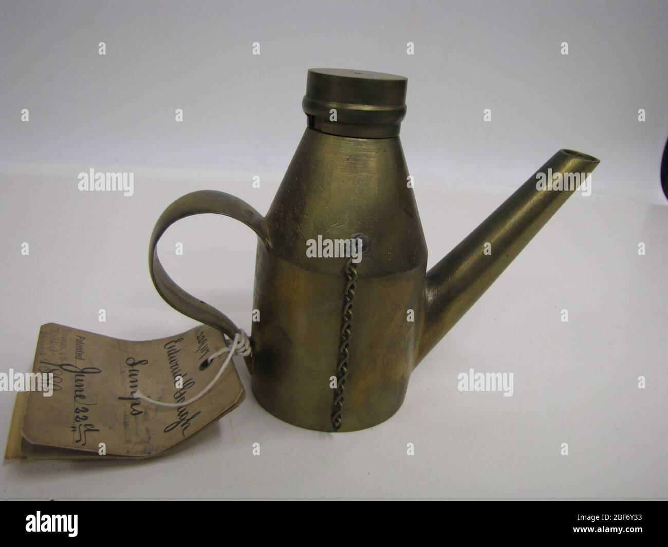 OilWick Lamp Patent Model. This oilwick lamp is a patent model