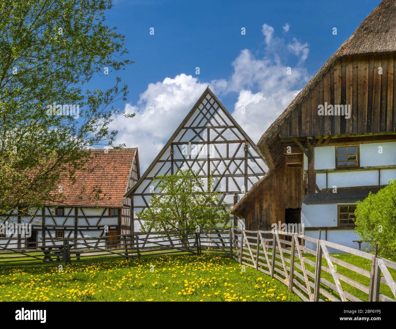 Swabian Farm Museum, Illerbeuren, Germany, Bavaria, Swabia, Allgaeu Stock Photo