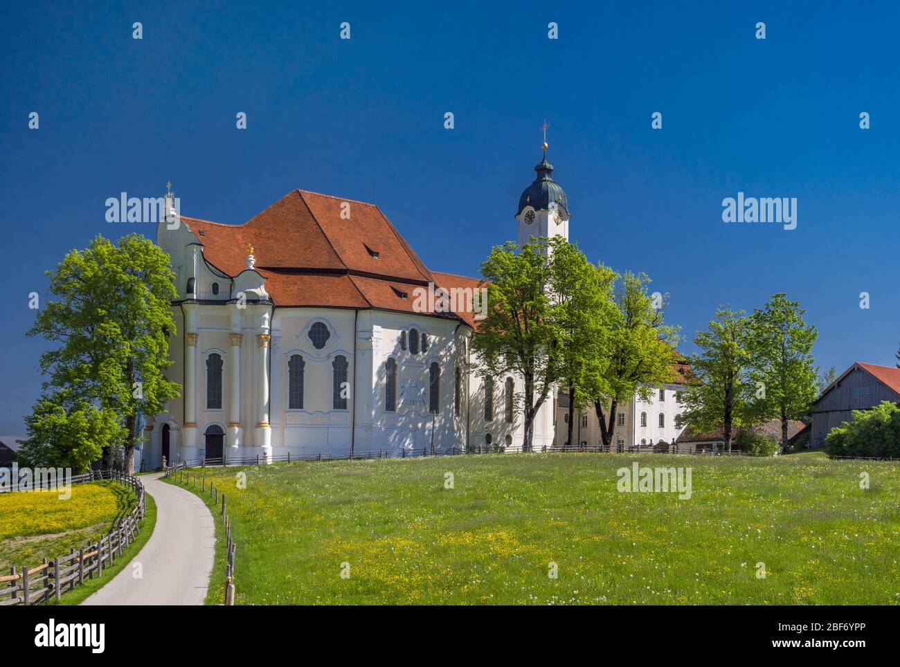 Wieskirche Pilgrimage Church, Germany, Bavaria, Steingaden, Pfaffenwinkel Stock Photo