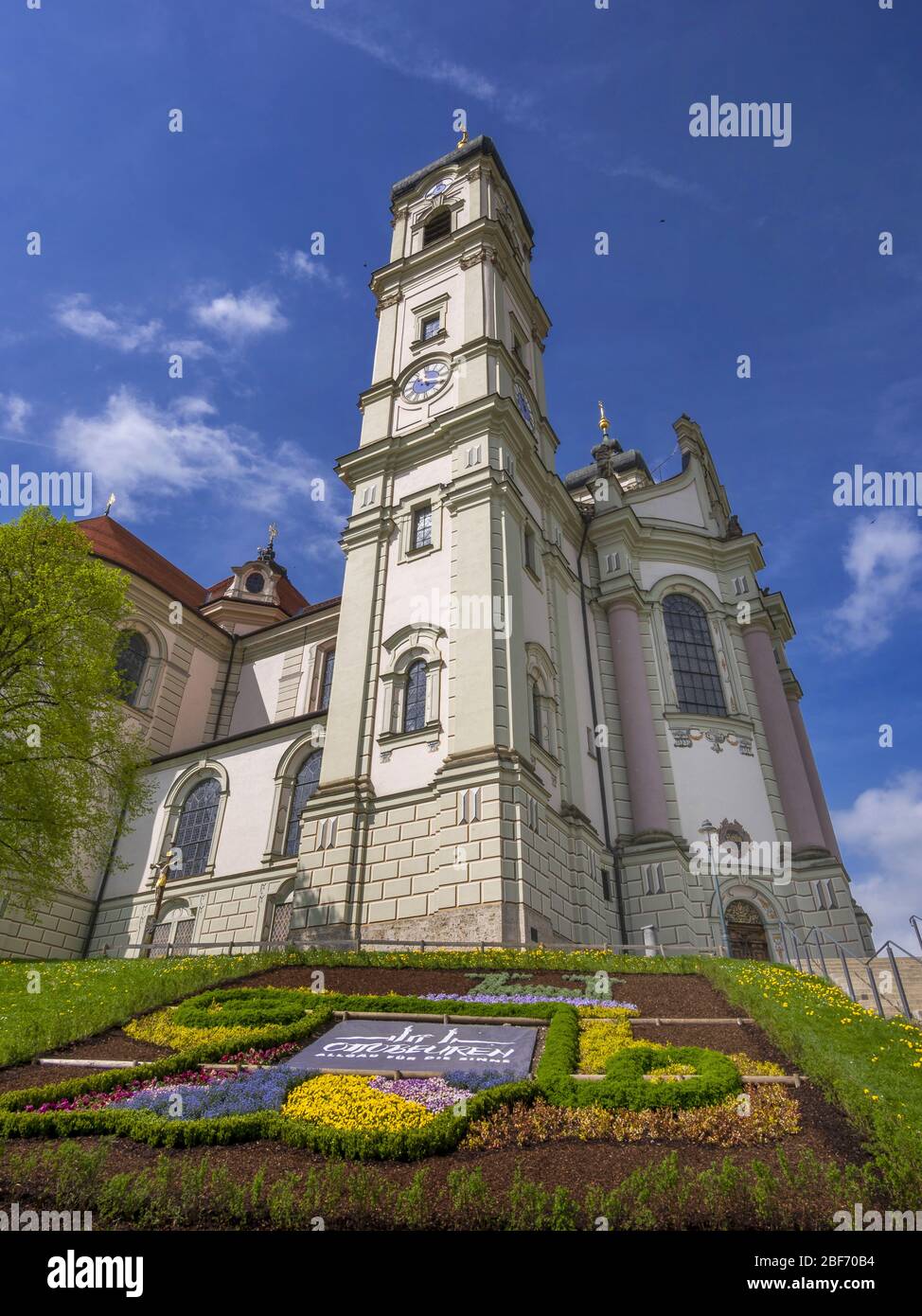 Basilica of the Benedictine Abbey in Ottobeuren, Germany, Bavaria, Swabia, Allgaeu Stock Photo