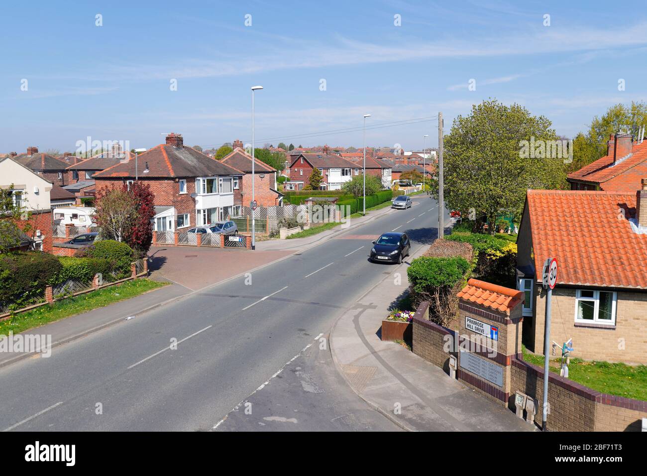 Looking towards Astley Lane from the junction ofPrimrose Hill Drive in