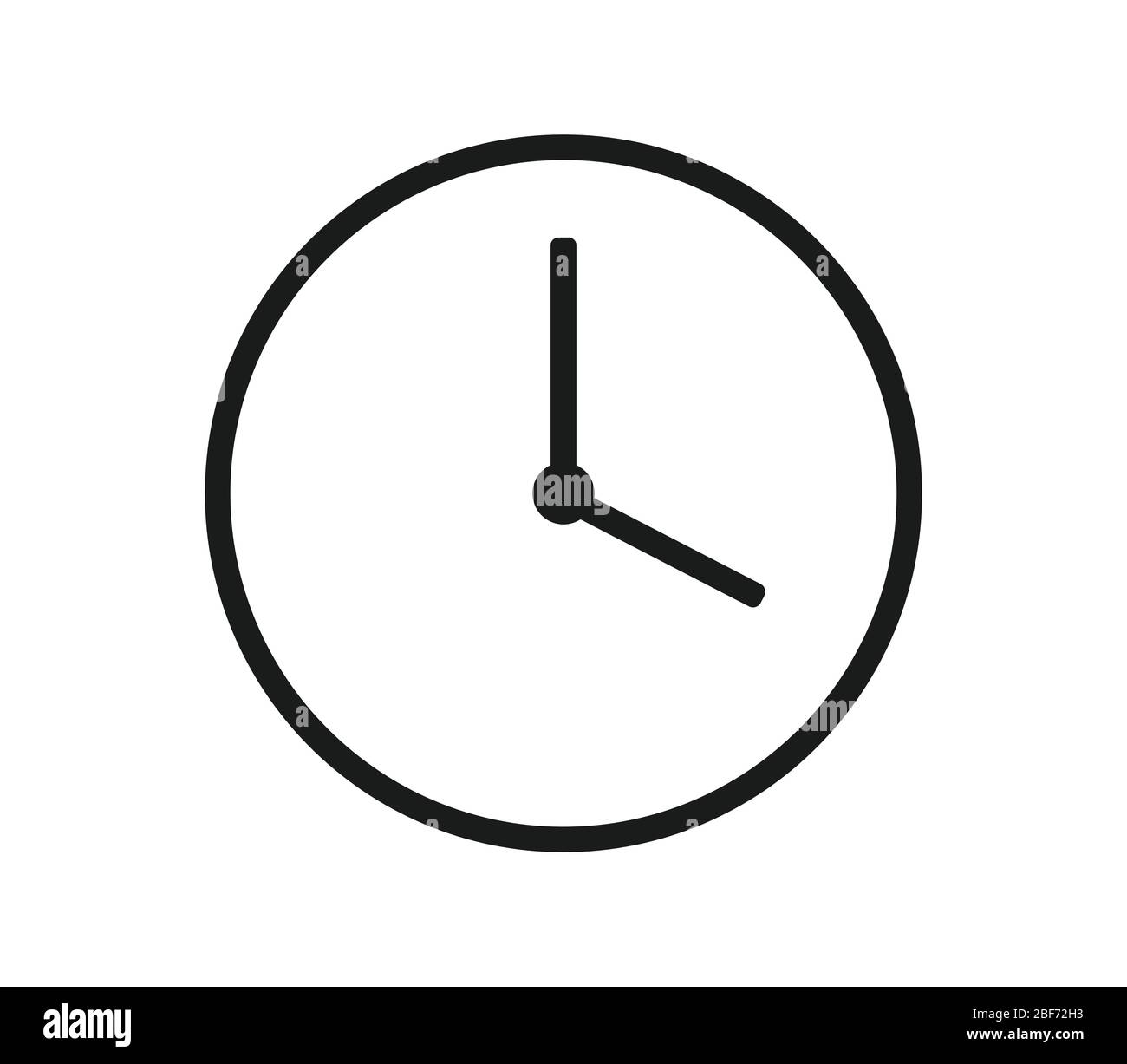 clock icon illustrated in vector on white background Stock Vector Image ...
