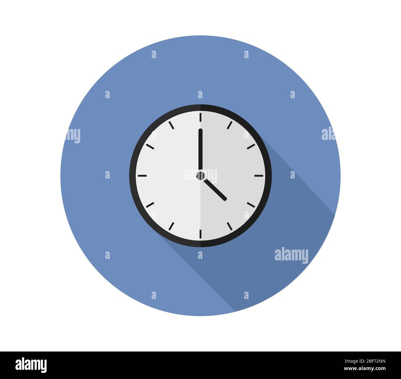 clock icon illustrated in vector on white background Stock Vector Image ...