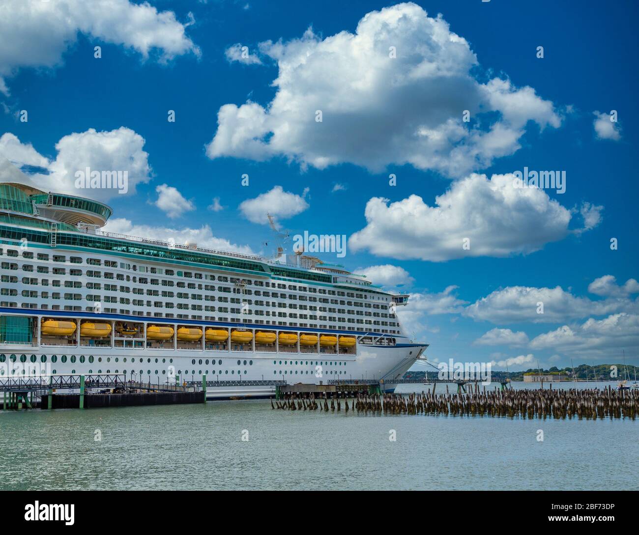 Front of a Massive Cruise Ship Docked in Portland Maine Stock Photo Alamy