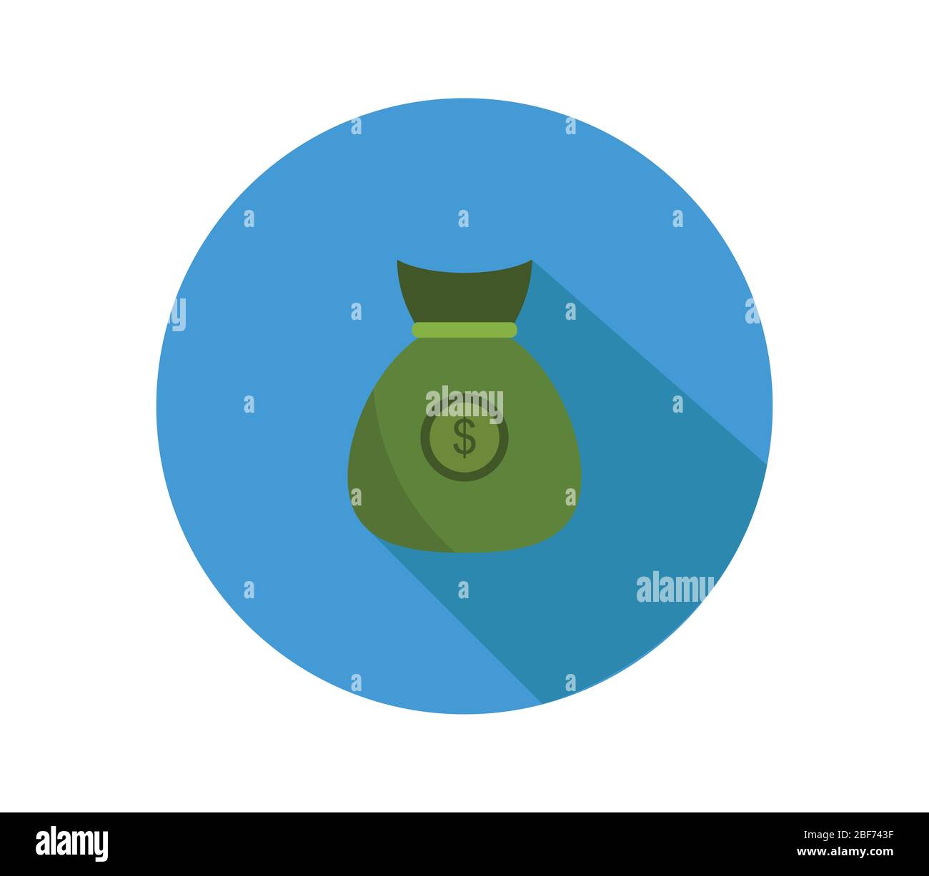 money bag icon illustrated in vector on white background Stock Vector ...