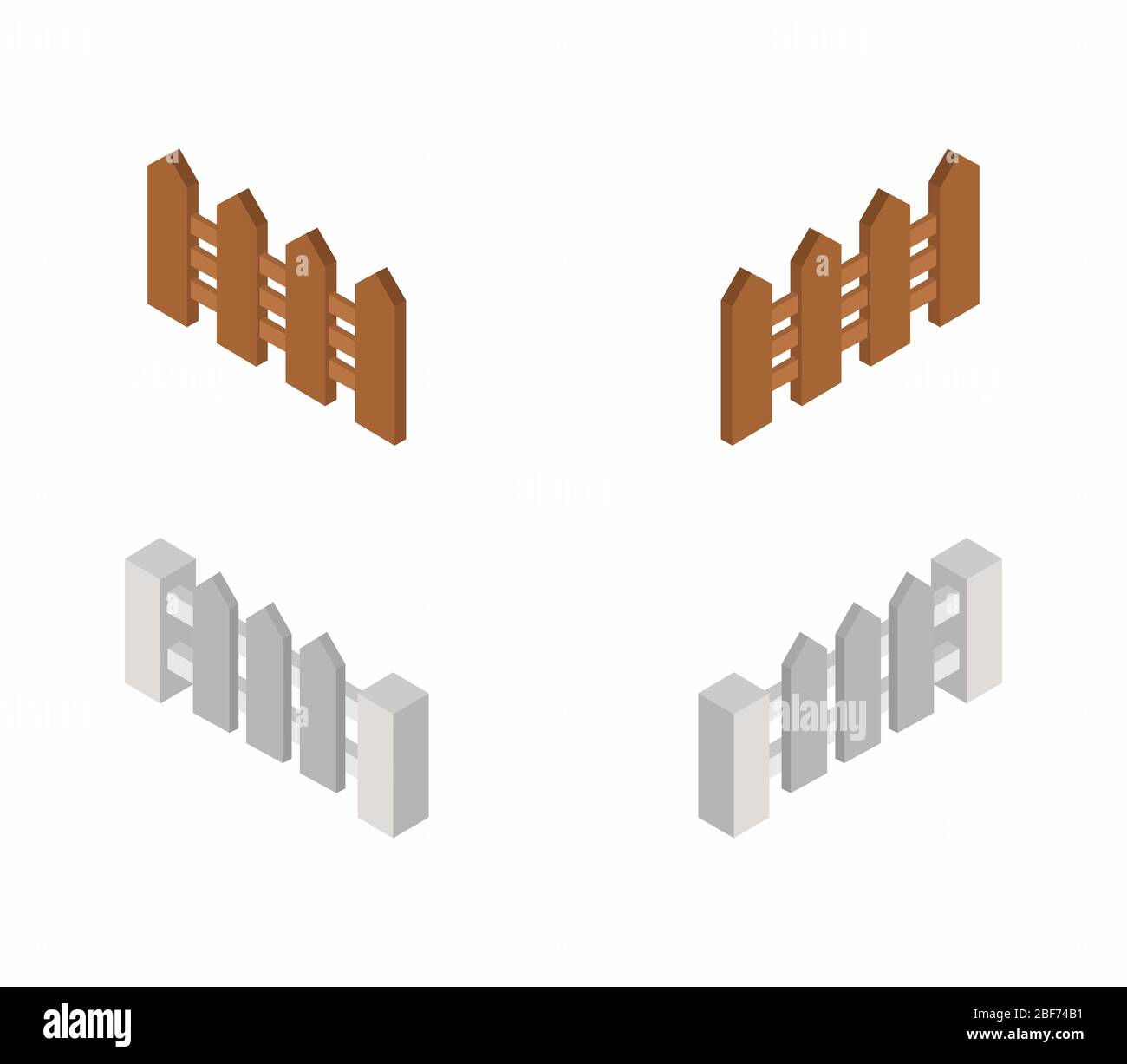 fence icon illustrated in vector on white background Stock Vector