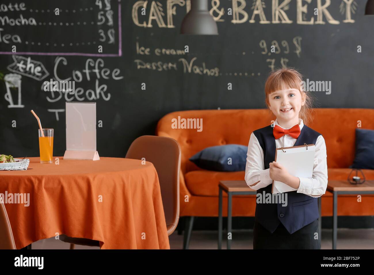 Child restaurant notebook hi-res stock photography and images - Alamy