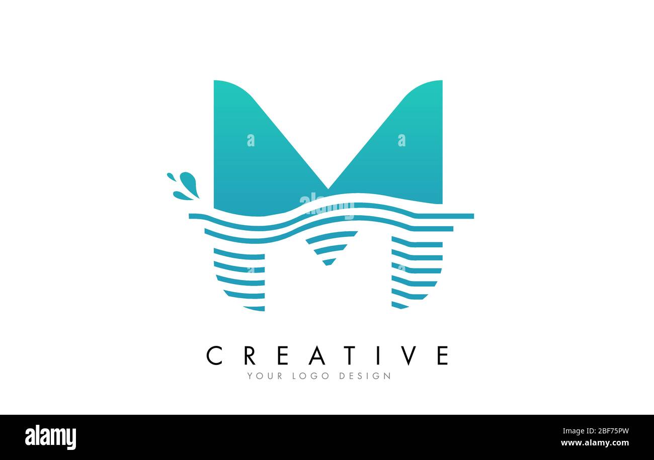Water wave logo letters vector and water wave symbol icon hi-res stock ...