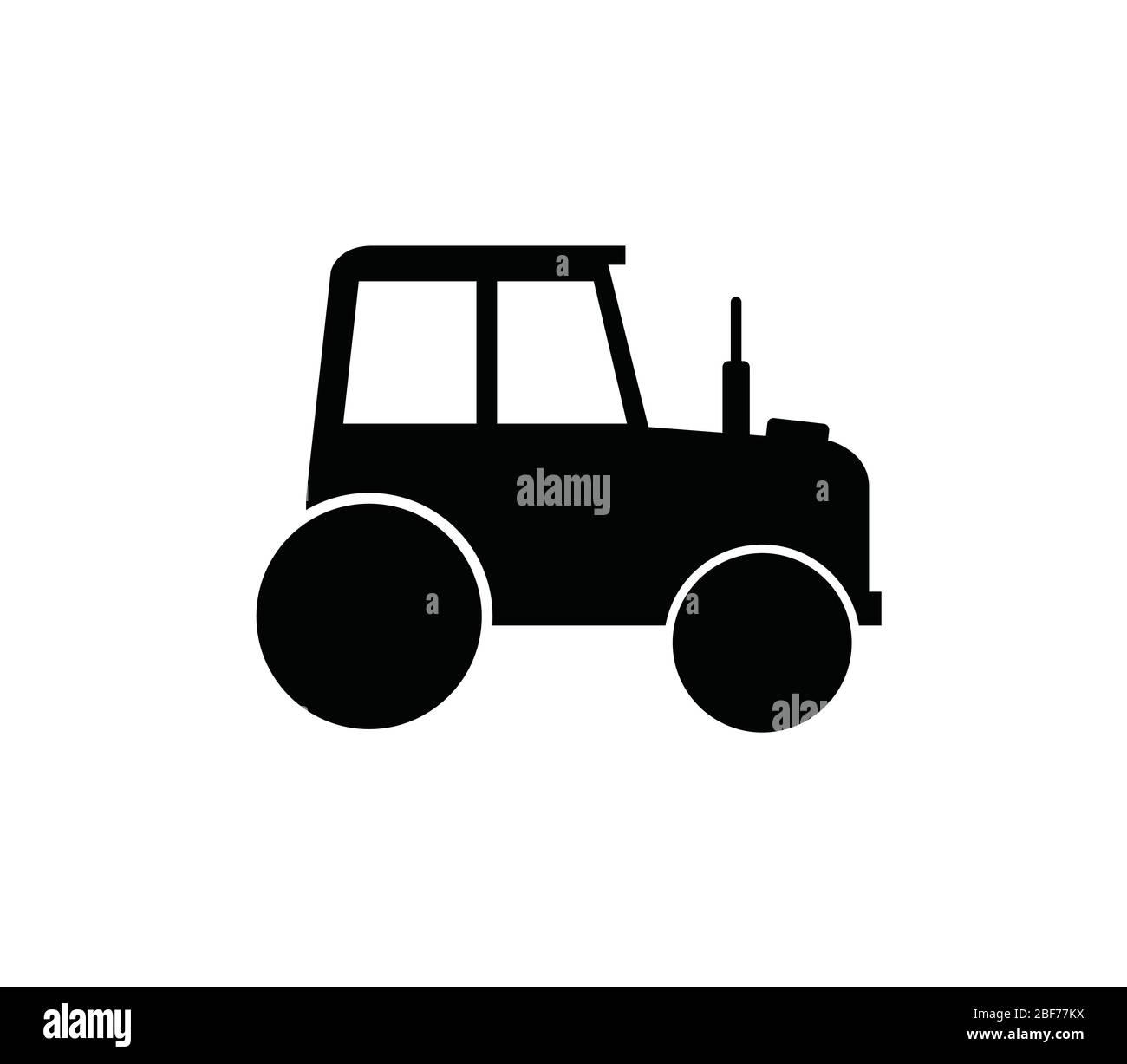 Agriculture machinery farm tractor vector Black and White Stock Photos ...